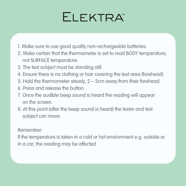 Elektra Thermo Sense Non Contact Infra Red Thermometer Express - Image 5